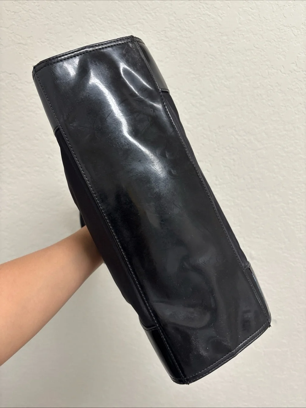 Tory Burch Black Nylon Tote Bag 13x5x9.5 Inches